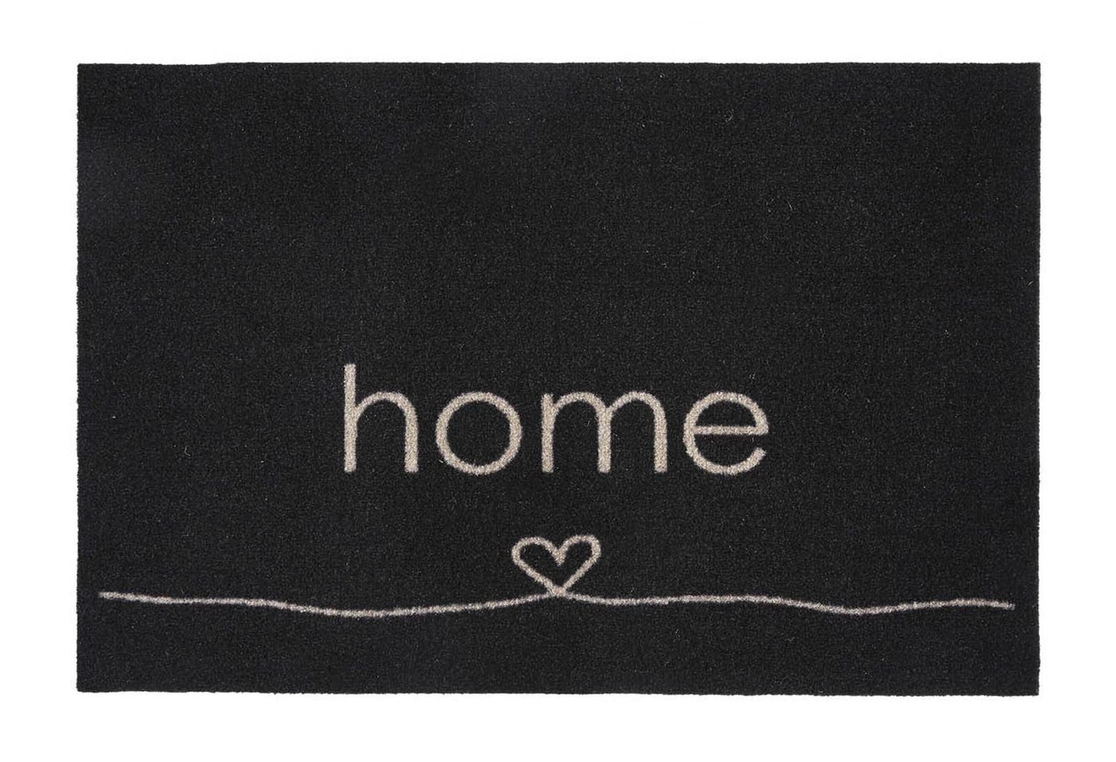 Fußmatte MD Entree Impression Eingangsmatte - Teppichmatte - Küchenteppich, MD Entree, rechteckig, Höhe: 5 mm, bei 30° waschbar, anti-rutsch, 40 x 60 cm, Home Heart, schwarz