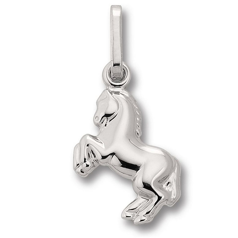 ONE ELEMENT Kettenanhänger Pferd Anhänger aus 925 Silber, Damen Silber  Schmuck Pferd, Verschluss : verlötete Öse (beweglich)