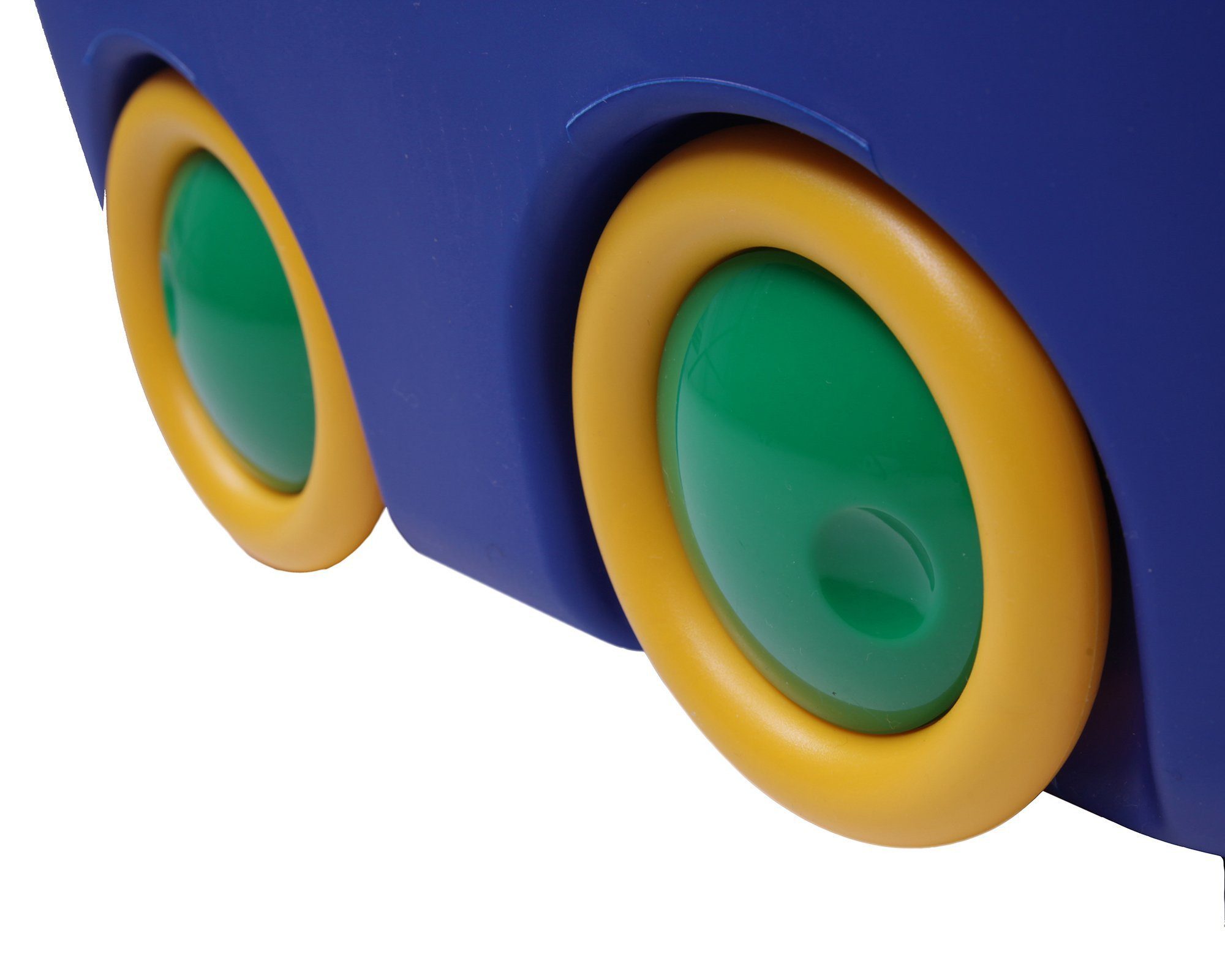 ONDIS24 Aufbewahrungsbox Spielzeugaufbewahrungsbox Spielzeugkiste Kinder (2er Set), 46 liter, Spielzeugbox Funny mit großen Rädern und aufliegendem Deckel – Bild 4 von 4