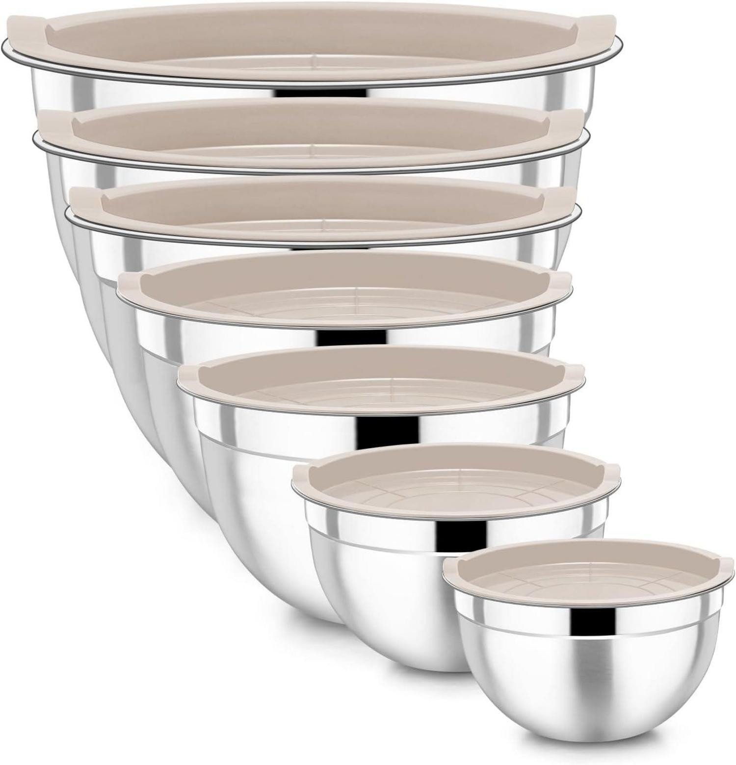 LuxusKollektion Küchenorganizer-Set Rührschüssel Edelstahl Set 7 günstig online kaufen