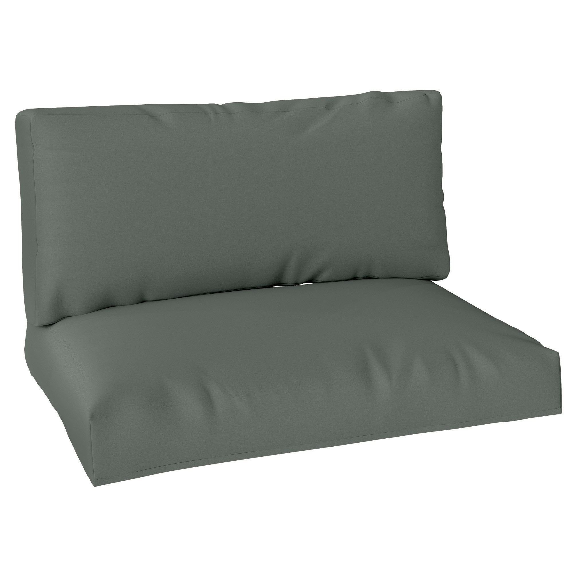 Outsunny Sitzkissen 2er Set Palettenkissen, abnehmbar, mit Rückenlehne, für Europaletten Palettenmöbel 120 x 80 x 20 cm Dunkelgrau