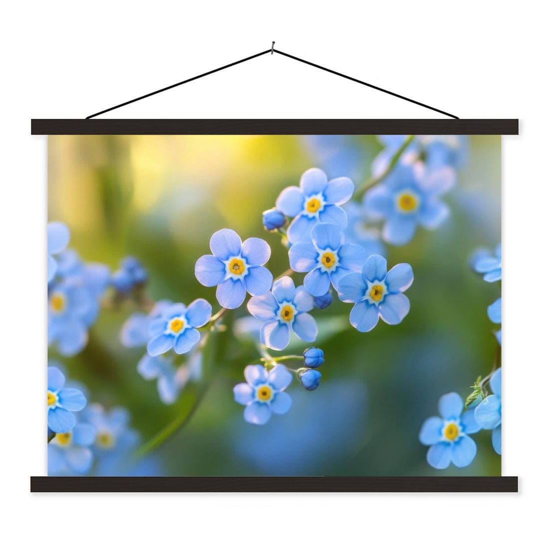 Poster Blumen - Blau - Vergissmeinnicht