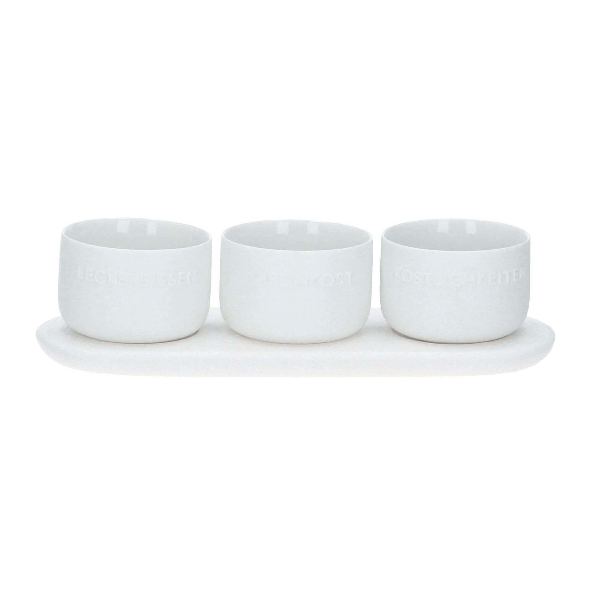 Räder Besteck-Set Drei Kostbarkeiten Marmor Porzellan, Marmor