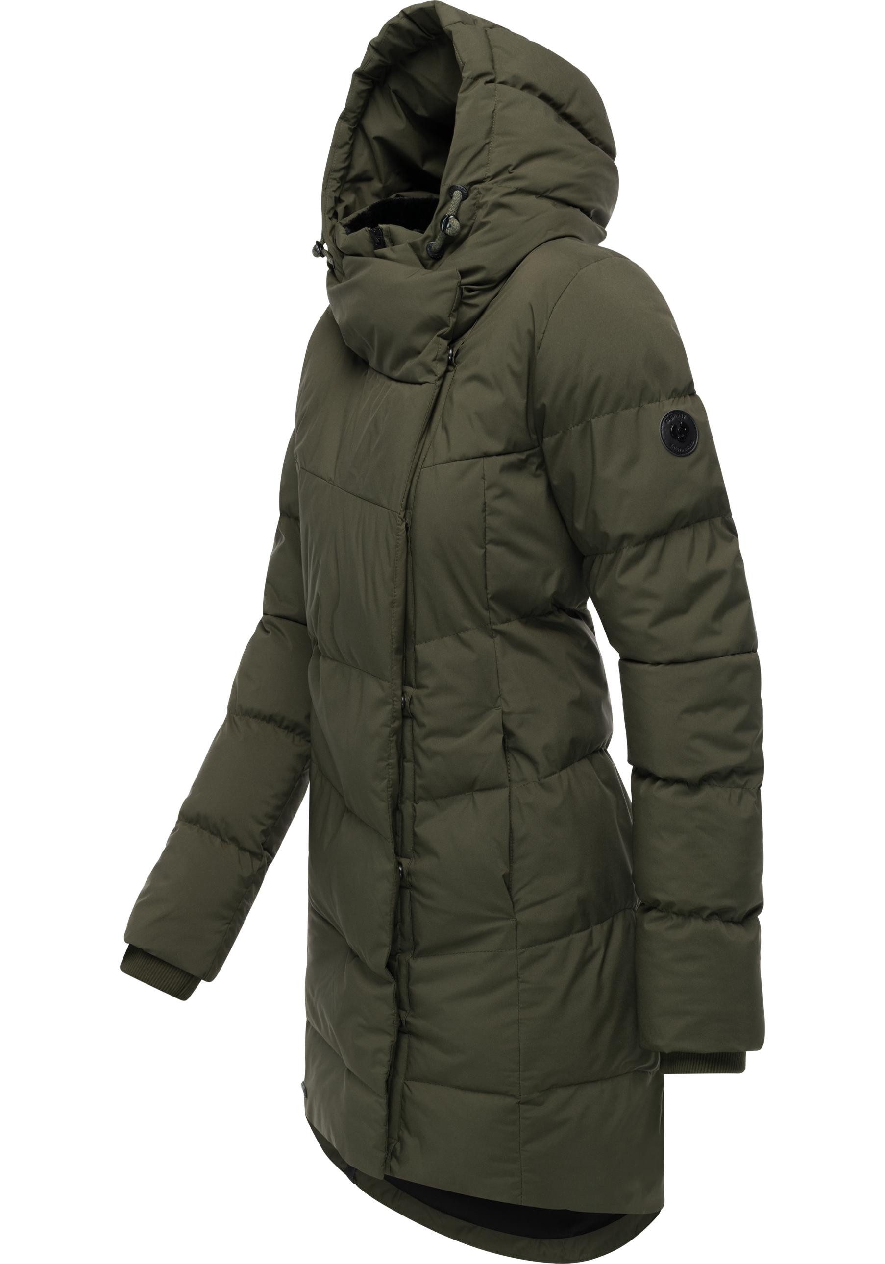 Ragwear Wintermantel Pavla Soft YOUMODO Wasserdichter Steppmantel mit Fleecekragen