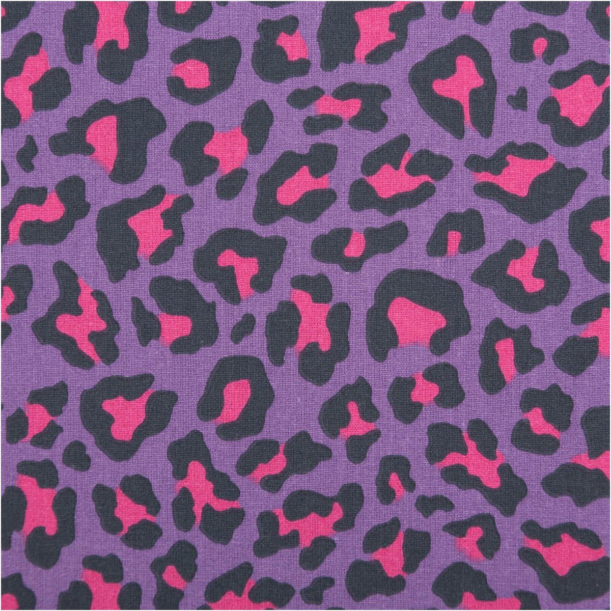 SCHÖNER LEBEN. Stoff Baumwollstoff Popeline Leo lila pink 145 cm breit, allergikergeeignet