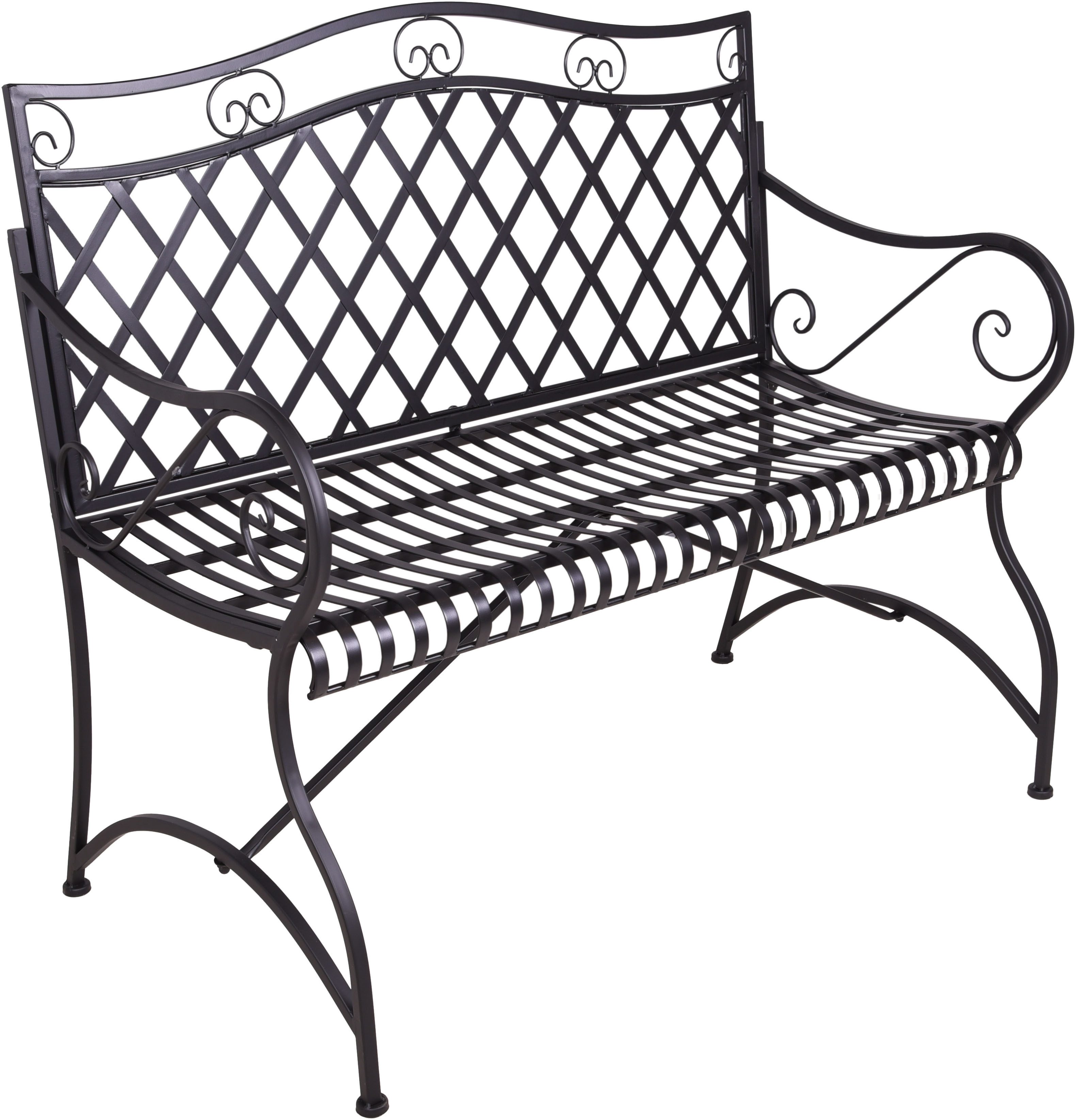 Garden Pleasure Gartenbank PORAK, mit Armlehne und Verzierungen