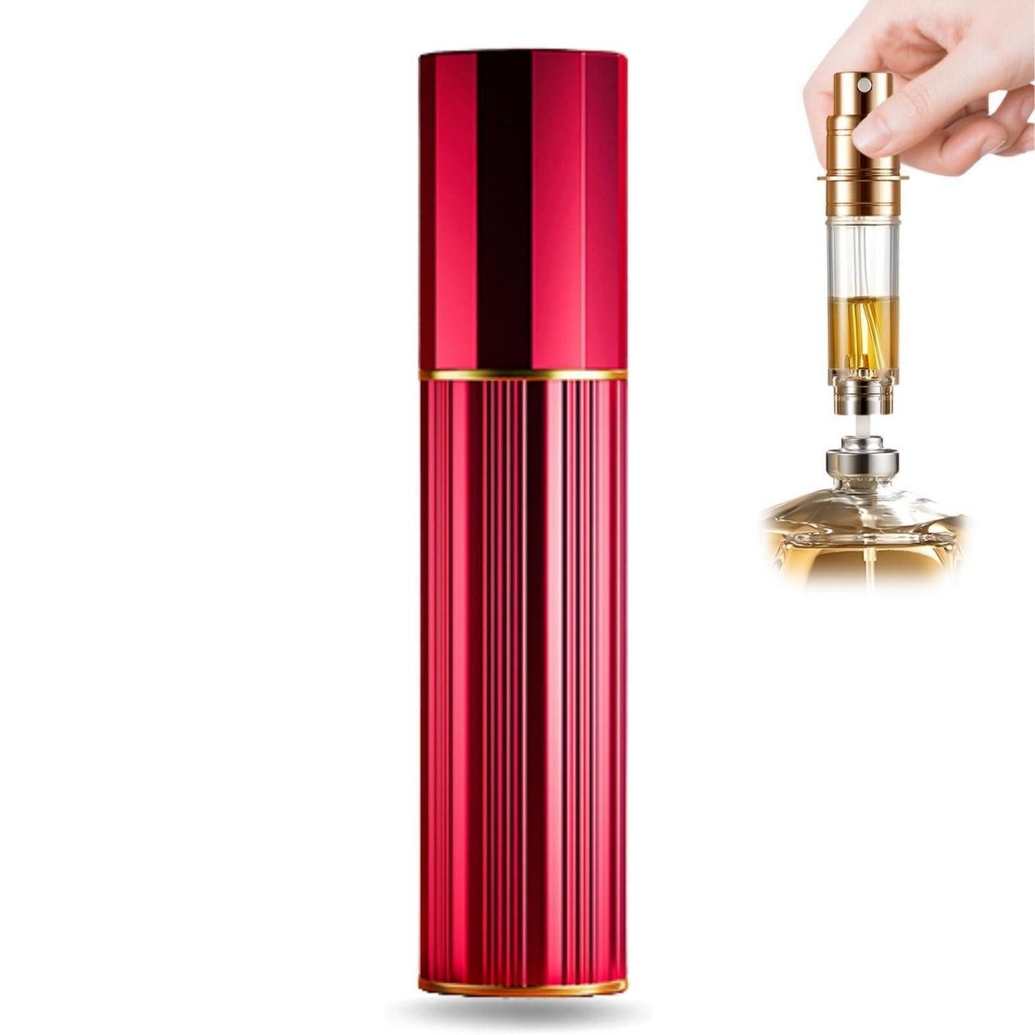 LuxusKollektion Parfümzerstäuber Parfümzerstäuber nachfüllbar 10ml Rot