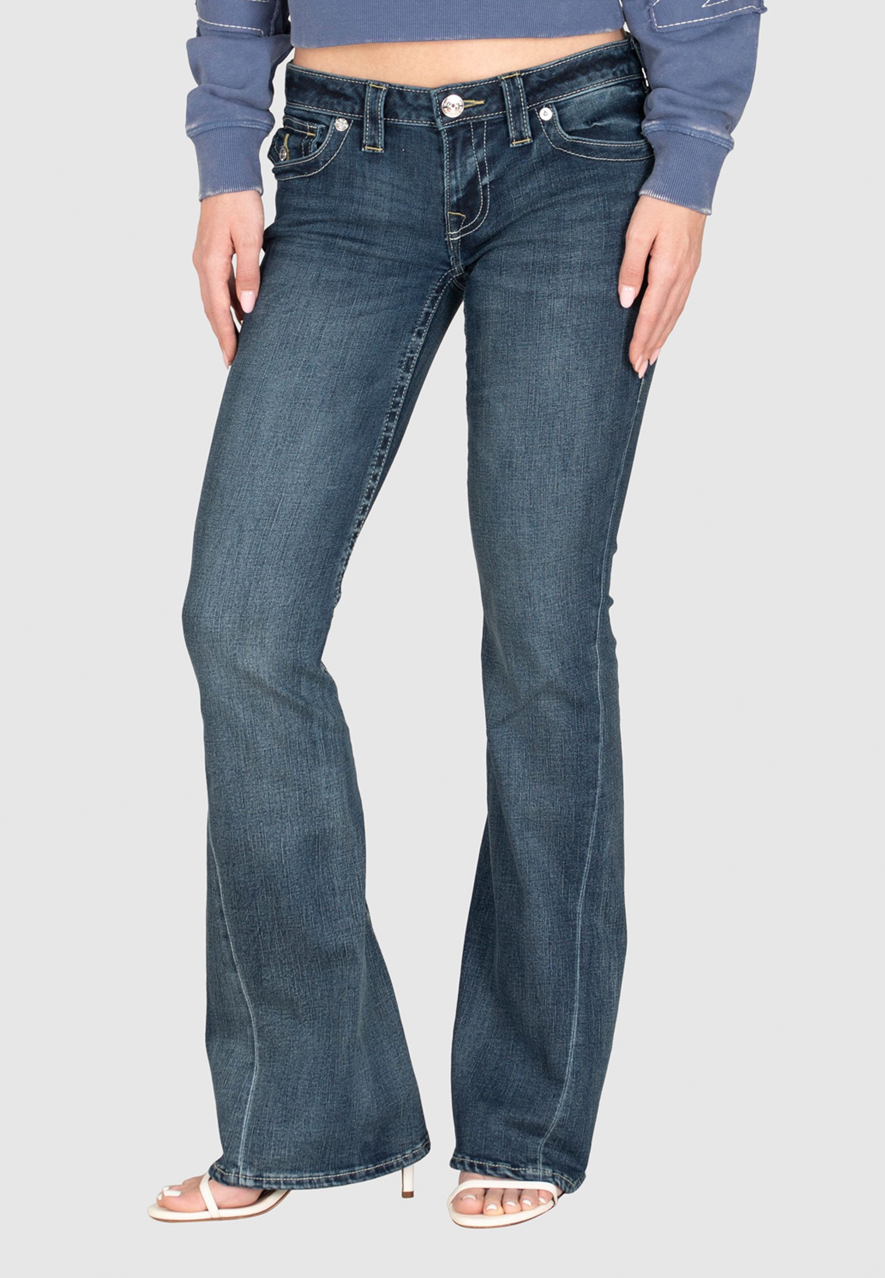 True Religion Bootcut-Jeans JOEY LR FLARE FLAP Baumwollmischung, Flared fit