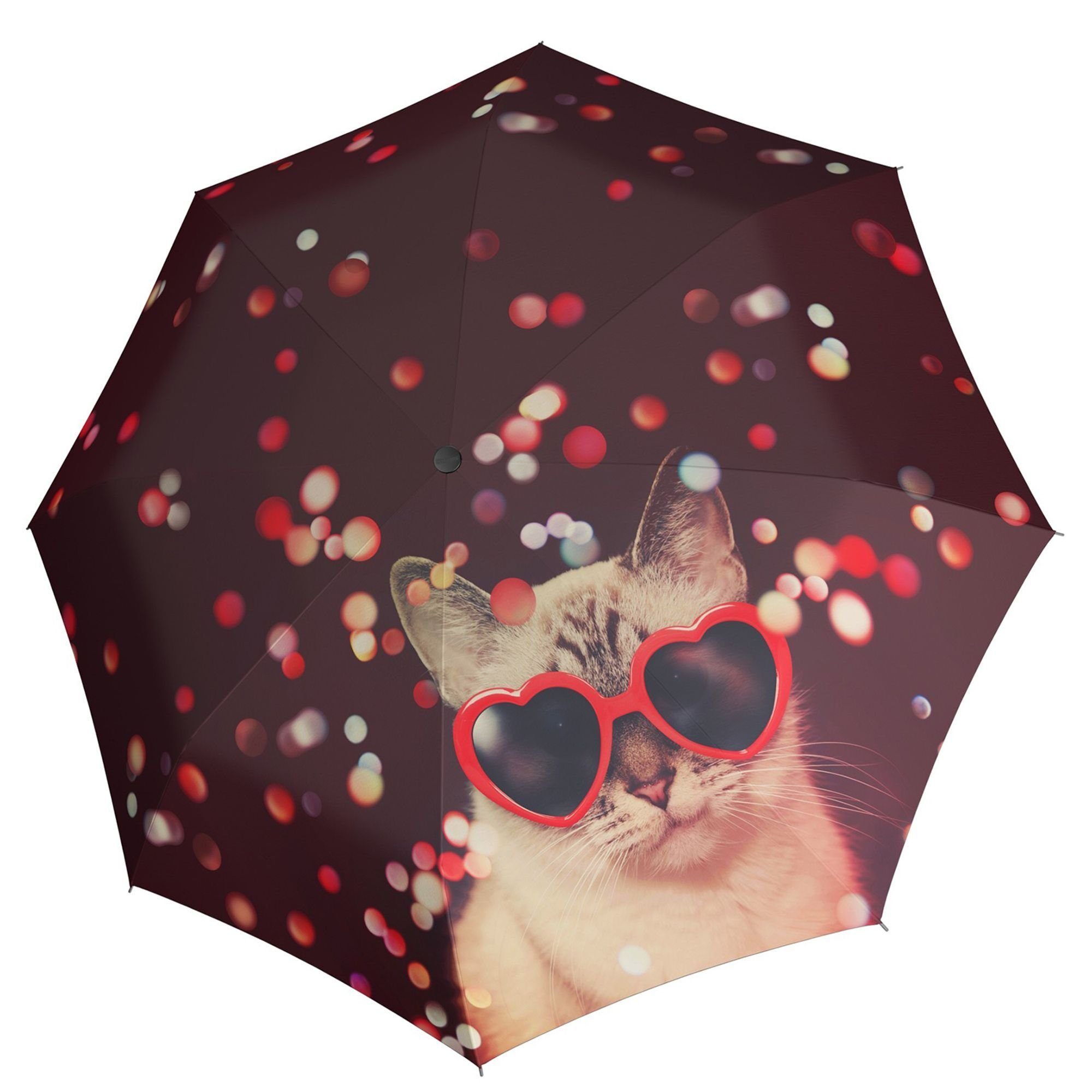 doppler® Taschenregenschirm Modern Art Lovely Cat