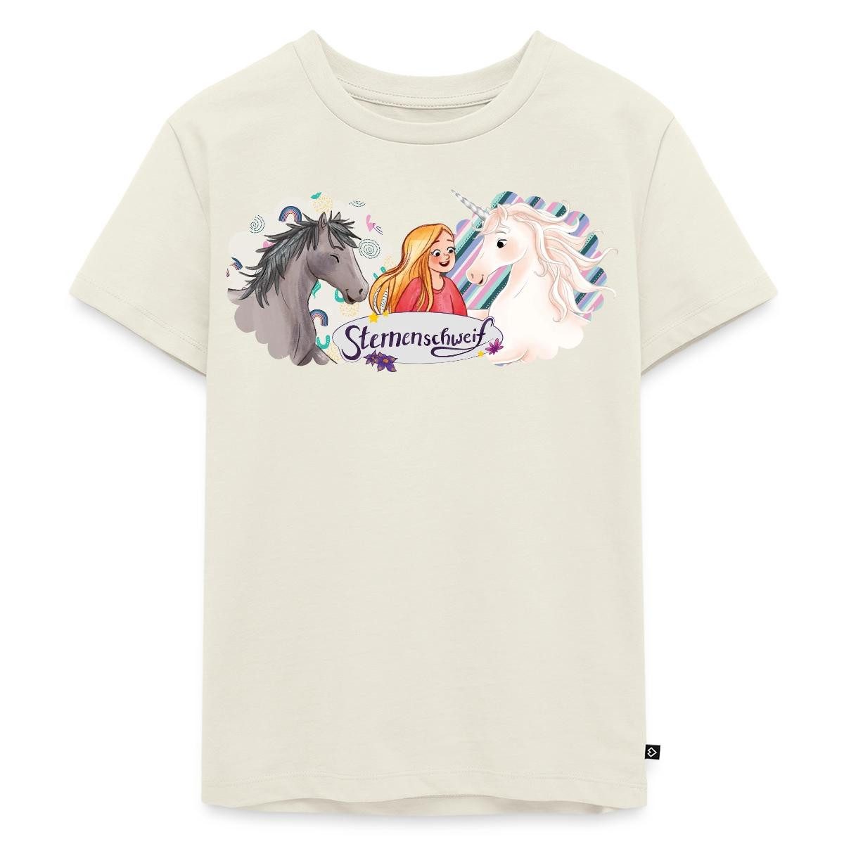 Spreadshirt T-Shirt Sternenschweif Laura Mit Pferd Und Einhorn Kinder Premium T-Shirt (1-tlg)