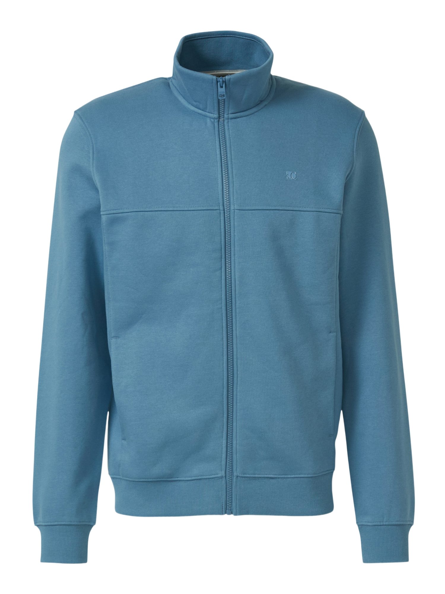 s.Oliver Funktionsjacke blau,Casual,Baumwolle,Unifarben,Stehkragen,Lang,Regular Fit