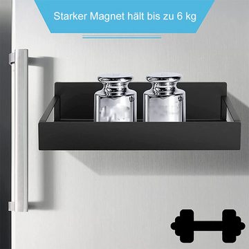 NUODWELL Aufbewahrungsbox Magnetisches Regal für Kühlschrank, Küchenregal Magnetische Ablage