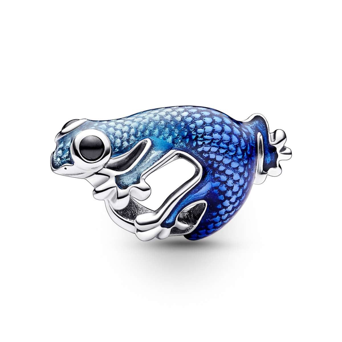 Pandora Bead 792701C01, Silber Metallisch Blauer Gecko