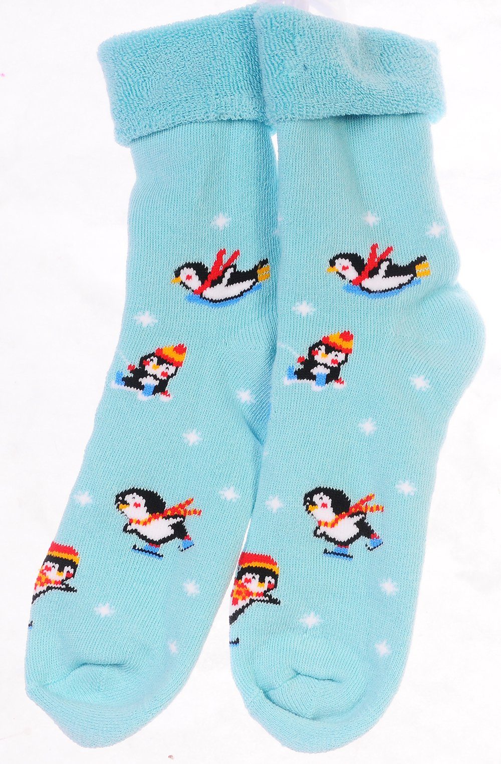 Thermosocken Socken Weihnachten warme Weihnachtssocken in Rot mit Rentier