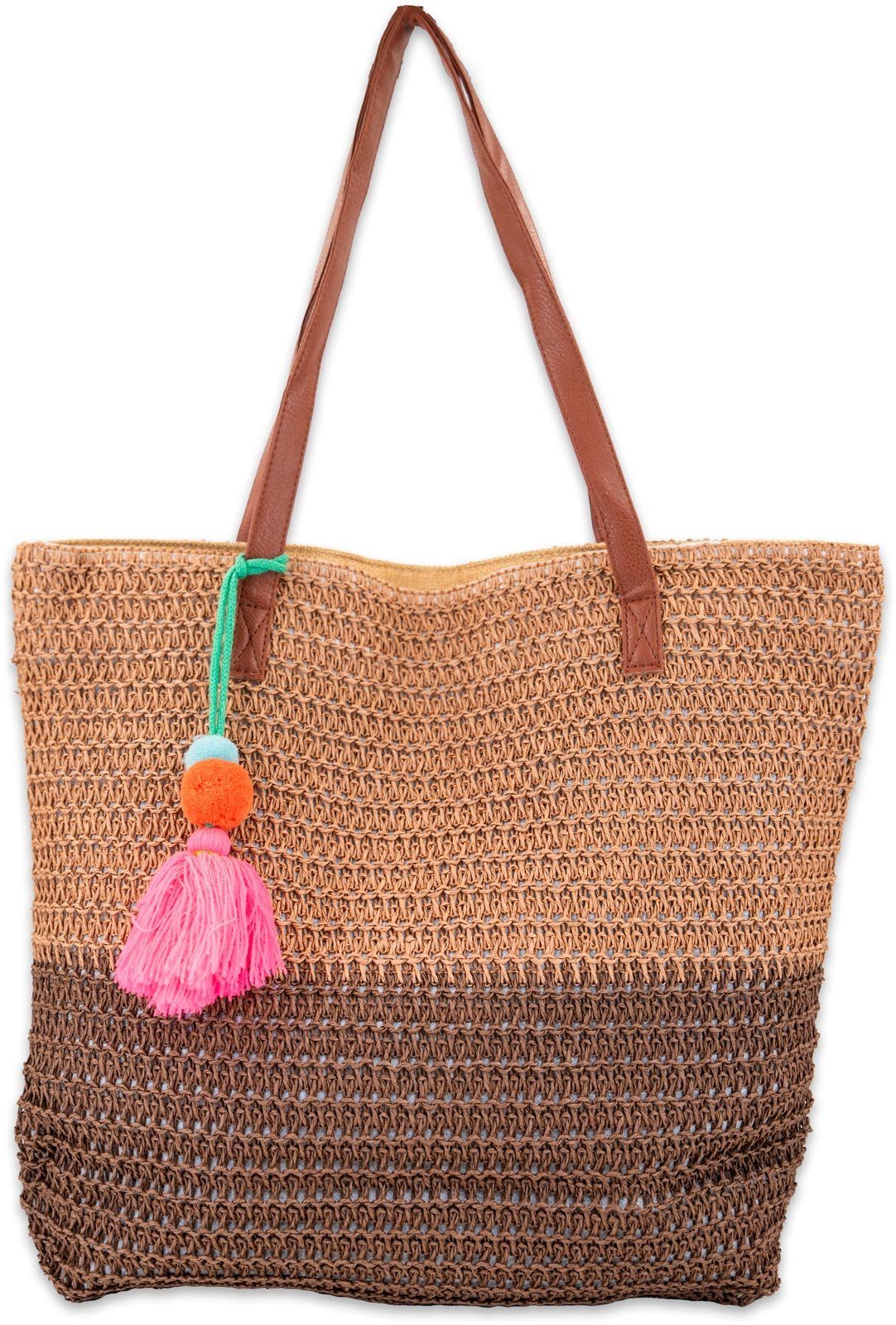 styleBREAKER Henkeltasche Korbflecht Henkeltasche - Basttasche günstig online kaufen