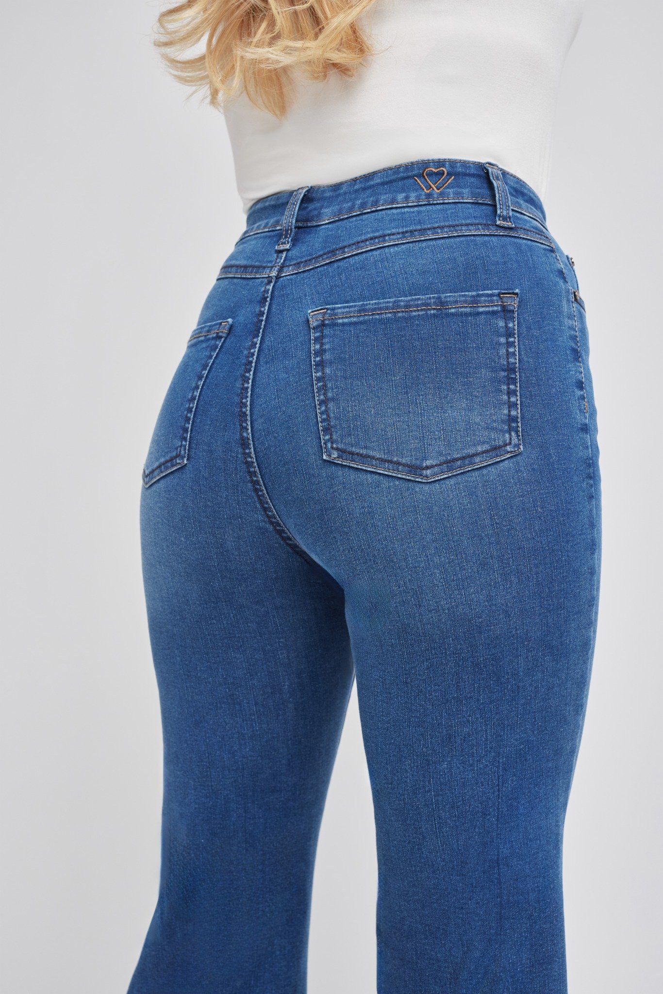 wonderjeans Straight-Jeans High Waist Straigth mit Stretch