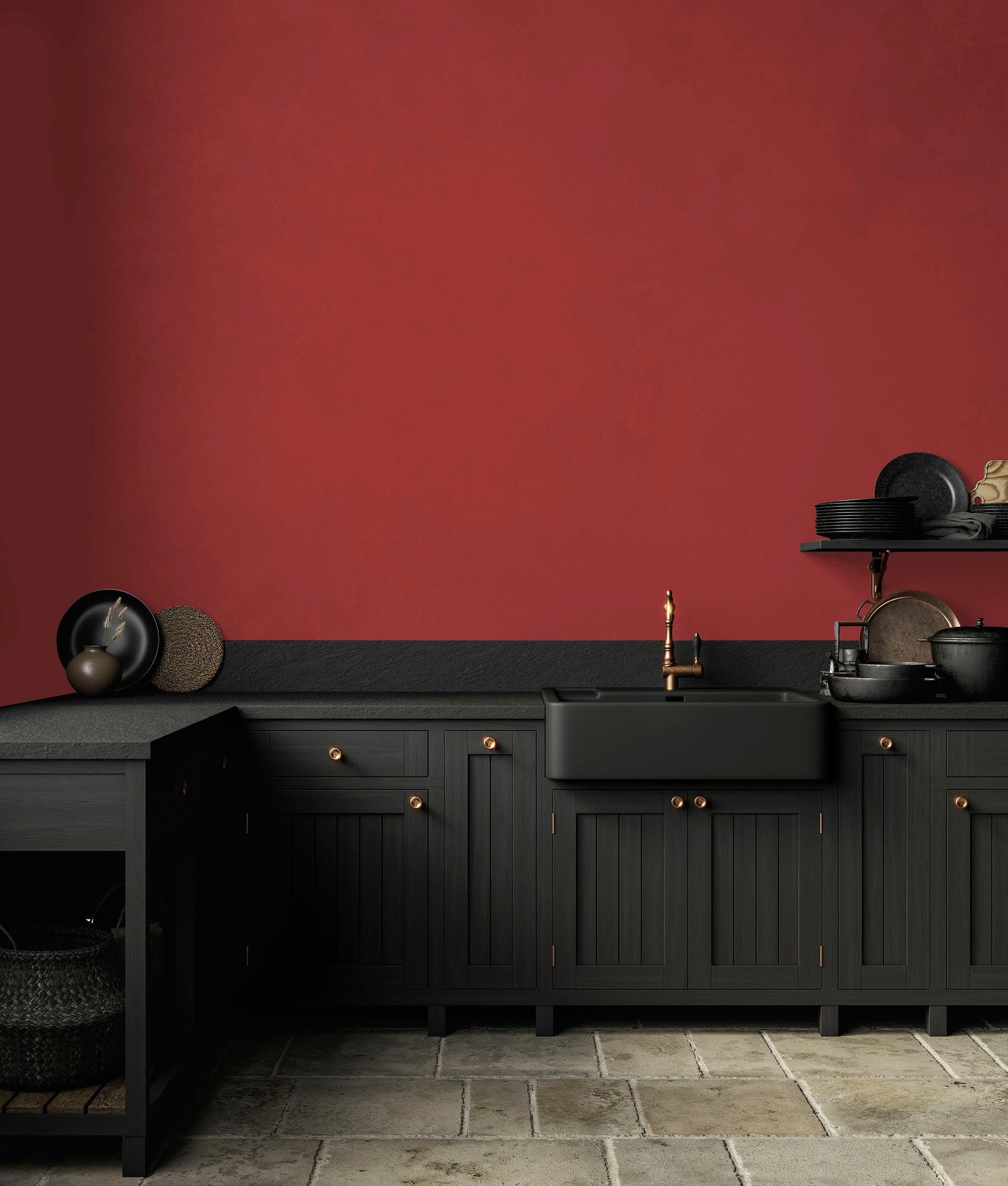 Création Schlafzimmer, ideal c2016 Flur A.S. für Küche, Rot Tuchmatt und varied red PURO varied red, Wandfarbe Wohnzimmer, Premium Innenwandfarbe Farbwelt