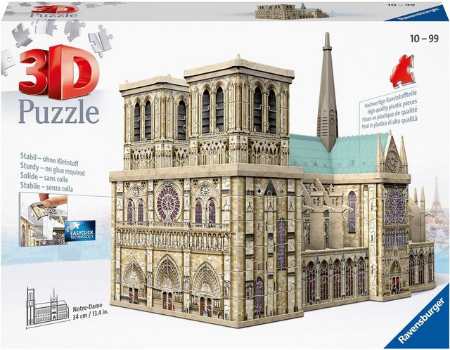 Image of 3D-Puzzle, 34x16x26 cm, 327 Teile, Notre Dame