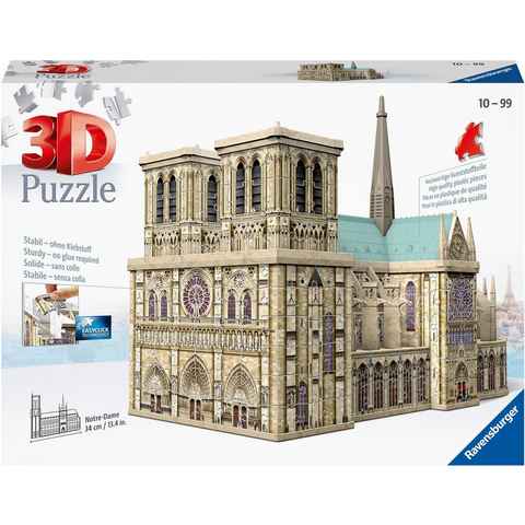 Ravensburger 3D-Puzzle Notre Dame de Paris, 324 Puzzleteile, Made in Europe, FSC® - schützt Wald - weltweit