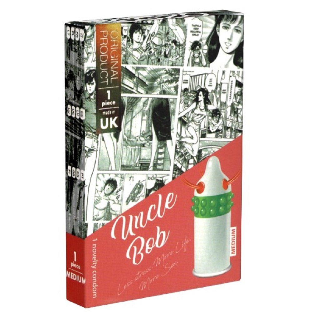 EGZO Kondome CF-1 (medium) Uncle Bob Packung mit, 1 St., erregendes Kondom für eine intensive Stimulation, Spezialkondom mit extrem stimulierenden Stacheln + Kugeln