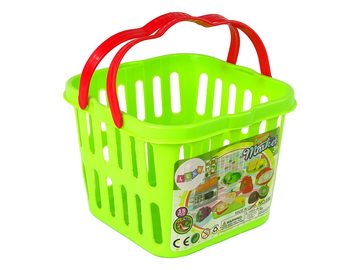 LEAN Toys Kinder-Küchenset Korb Obst Gemüse Schneiden Marktgewicht Waage Spielzeug Lebensmittel