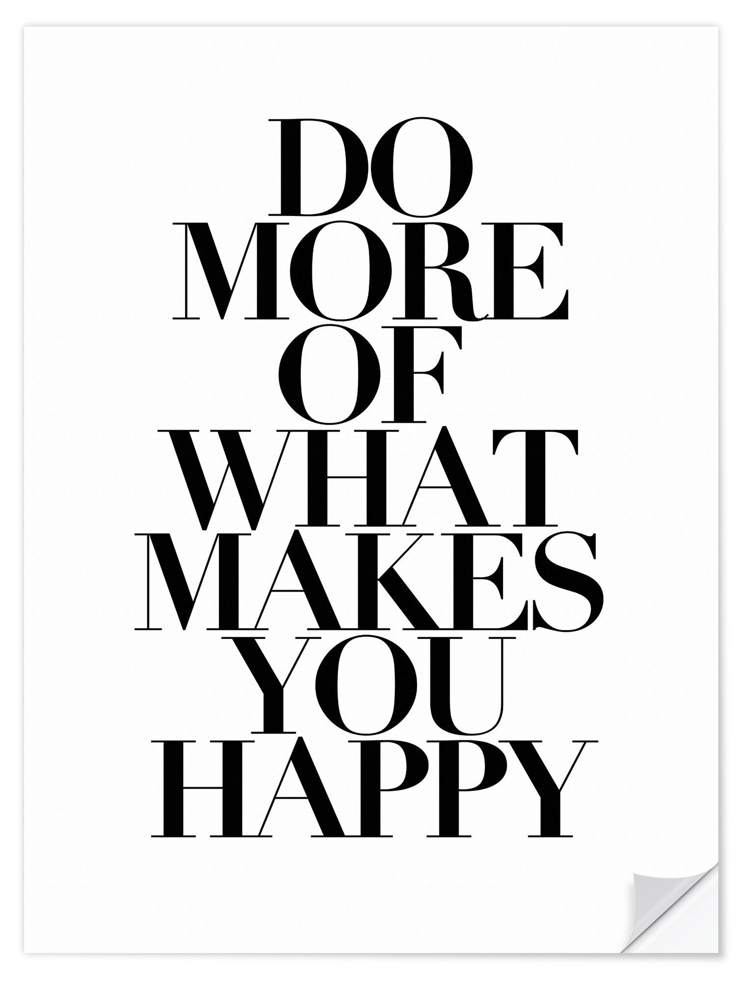 Posterlounge Wandfolie Typobox, Do more of what makes you happy I
