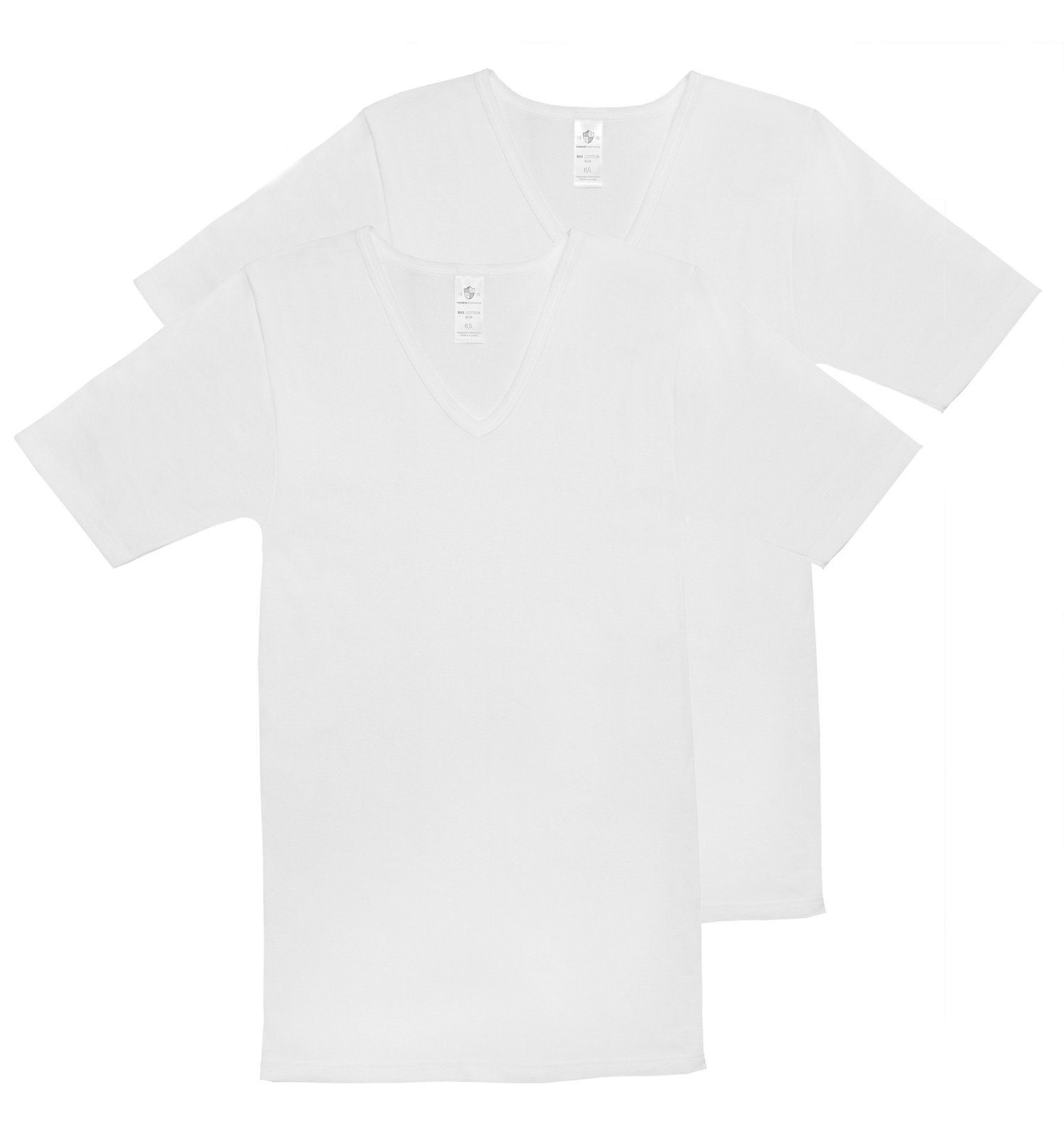 HAASIS Bodywear 1919 Unterziehshirt Herren Shirt 77201051-weiß (Packung, 2-St., 2er Pack) Optimale Passform, pflegeleicht, hautsympatisch, strapazierfähig | Unterhemden