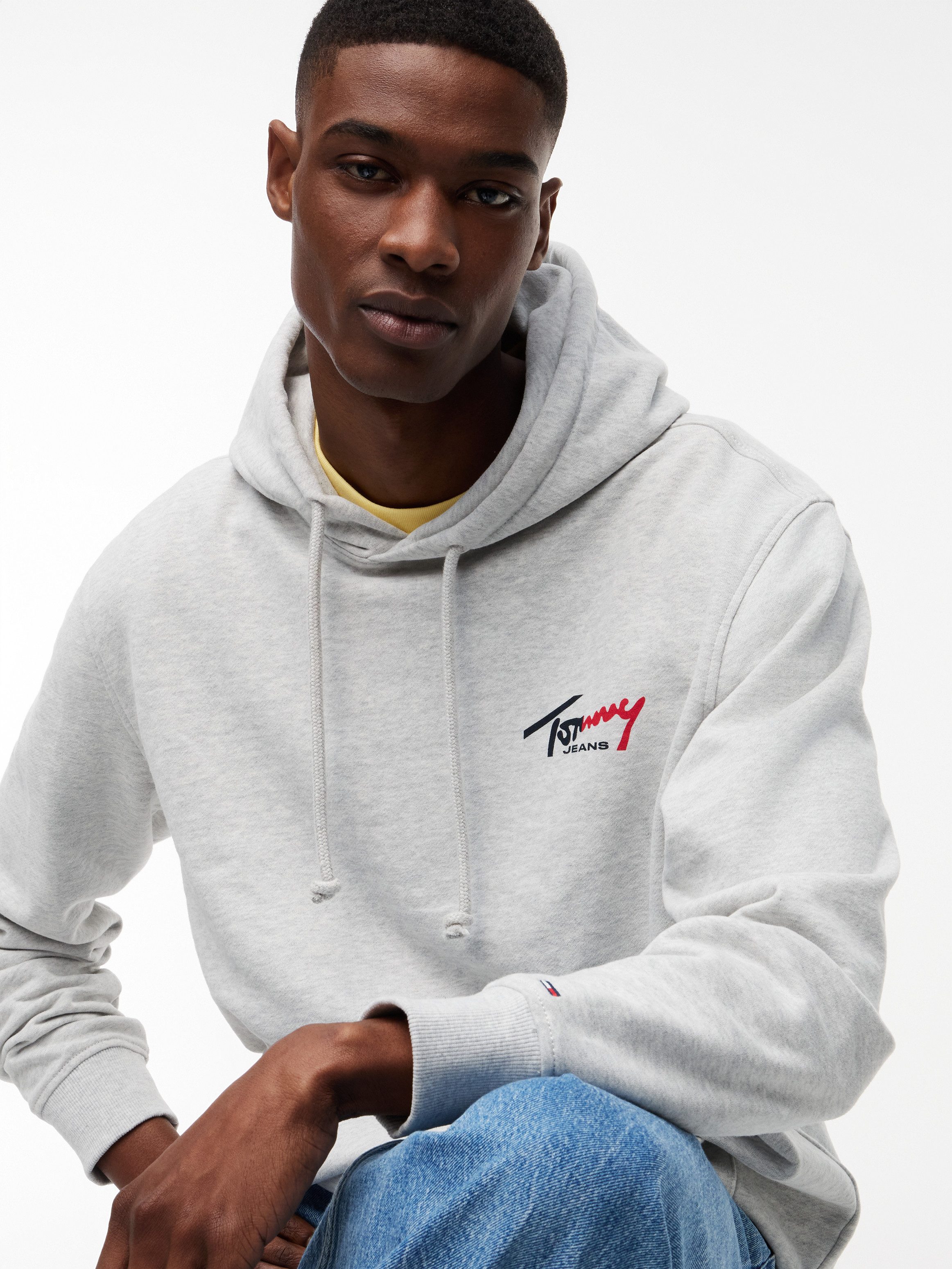 Tommy Jeans Kapuzensweatshirt TJM REGULAR ENTRY SIGN Regular fit, mit Kordelzug