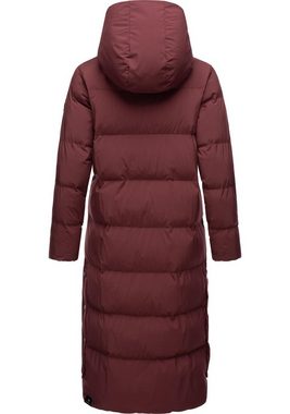 Ragwear Wintermantel Patrise Extralanger Damen Winter Steppmantel mit Gehschlitzen