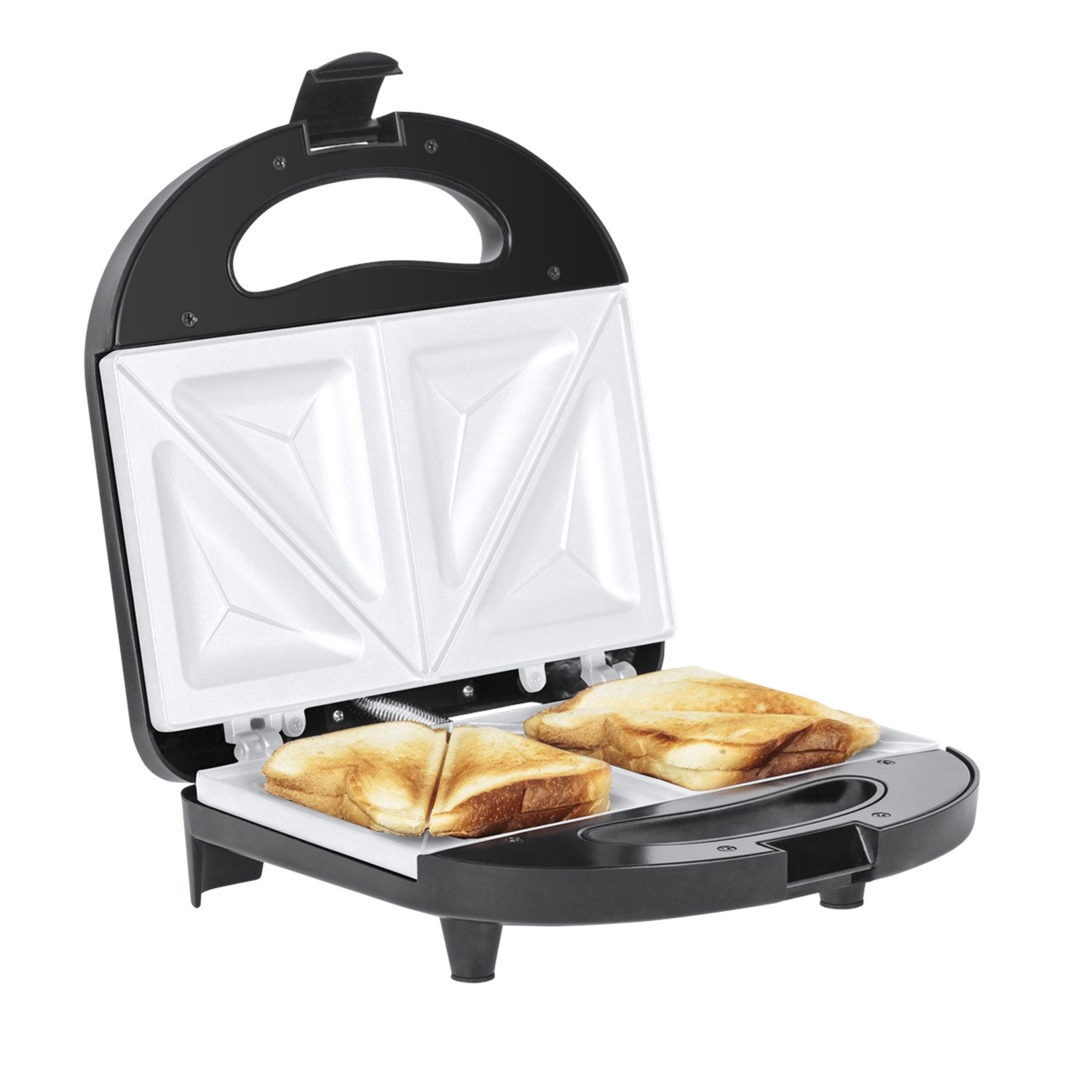 Teesa Sandwichmaker Sandwichtoaster mit Keramikeinsatz TSA3222, 800 W, Keramikbeschichtung, Überhitzungsschutz