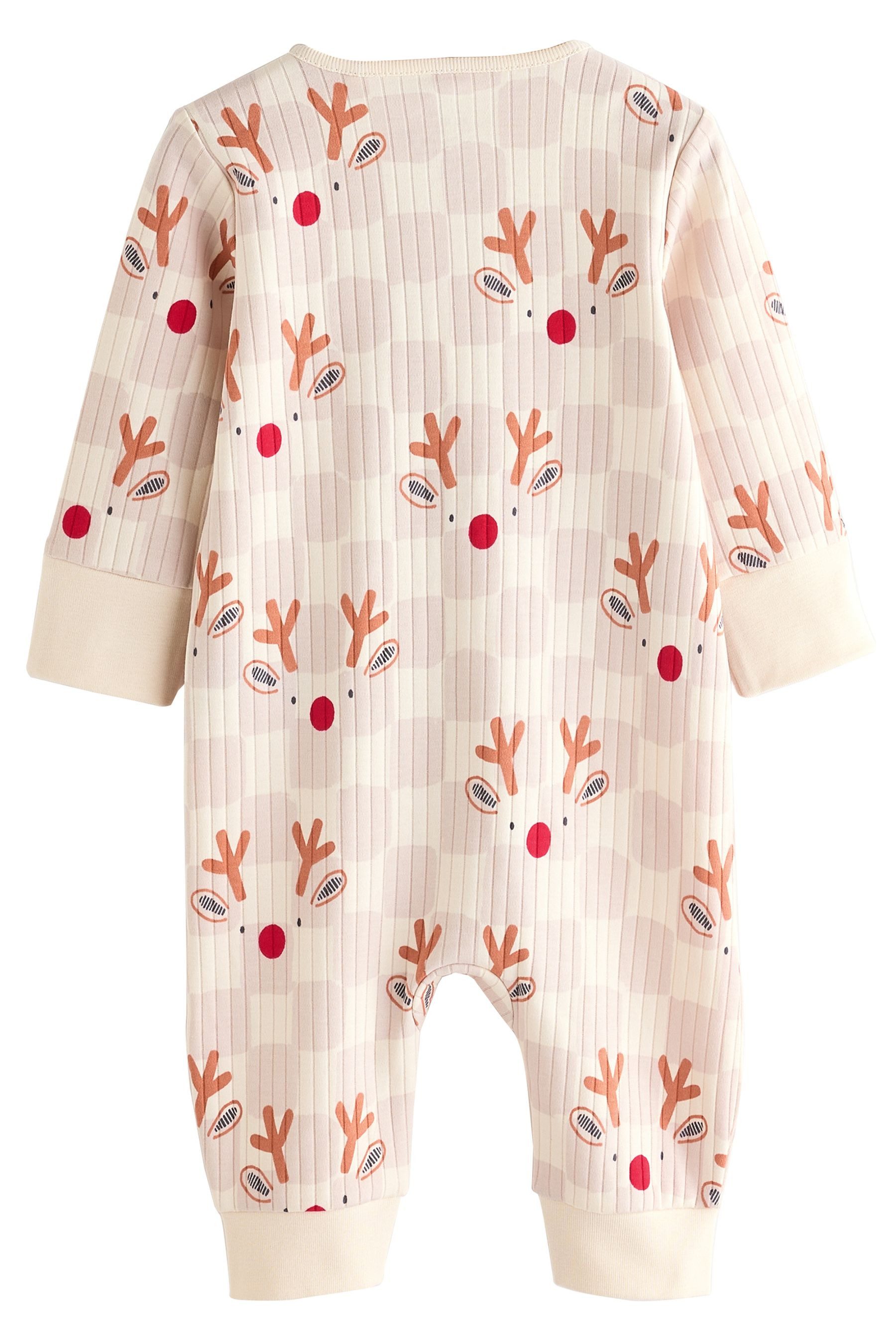 Next Schlafoverall Baby Schlafanzug mit Weihnachtsprint, Rentier (1-tlg)