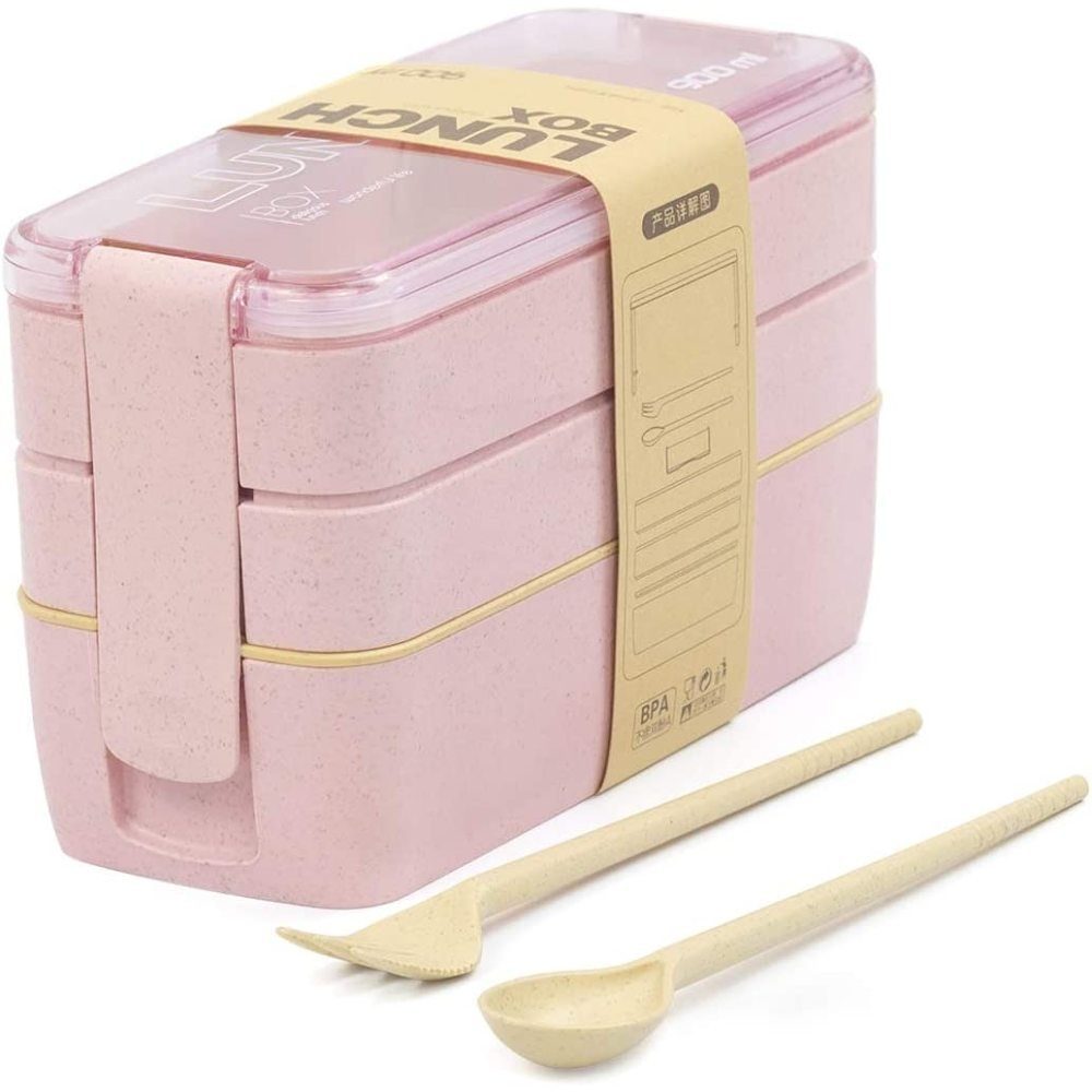 Jormftte Lunchbox Brotdose,ökologische Weizenstroh Bento-Box
