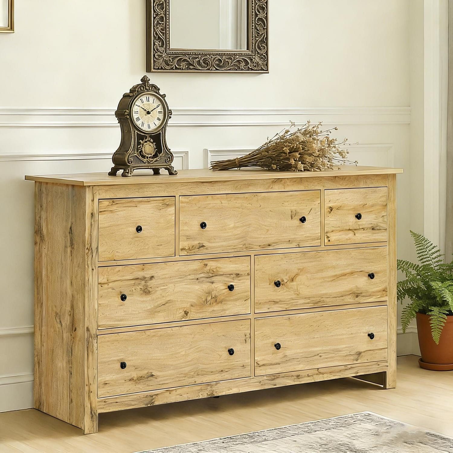 Kommode Kommode 7 Schubladen Sideboard Anrichte Holzfarbe