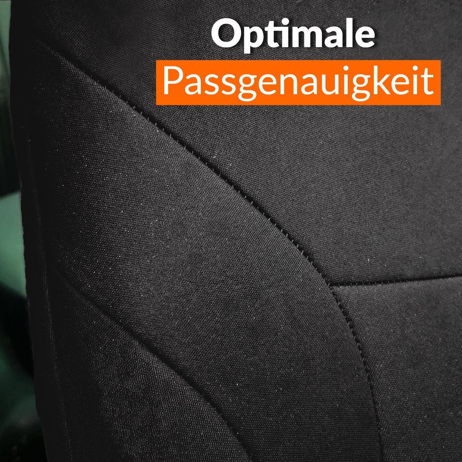 4-teilig, Auto-Schonbezüge Autositzbezug Fahrersitz Beifahrer Vordersitze, Auto-Sitzbezüge Upgrade4cars für & Schwarz Set