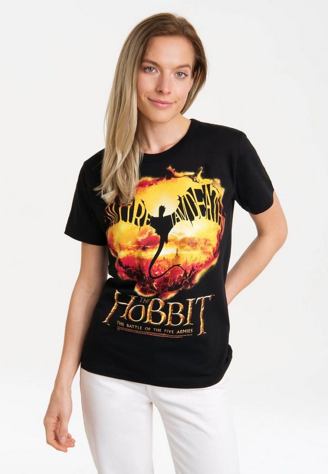 LOGOSHIRT T-Shirt Hobbit - I Am Fire I Am Death mit lizenziertem Print