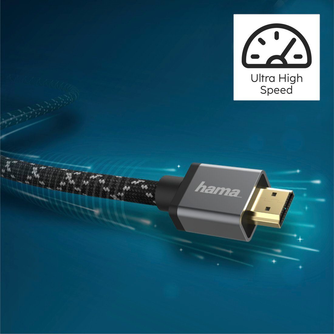 Hama Ultra High Speed HDMI™-Kabel, Ultra-HD 7680 x 4320 (8K), Aluminium HDMI-Kabel, HDMI, HDMI (200 cm), Lizenziert für HDMI™ Ultra High Speed, lizenziert von/durch: HDMI.org
