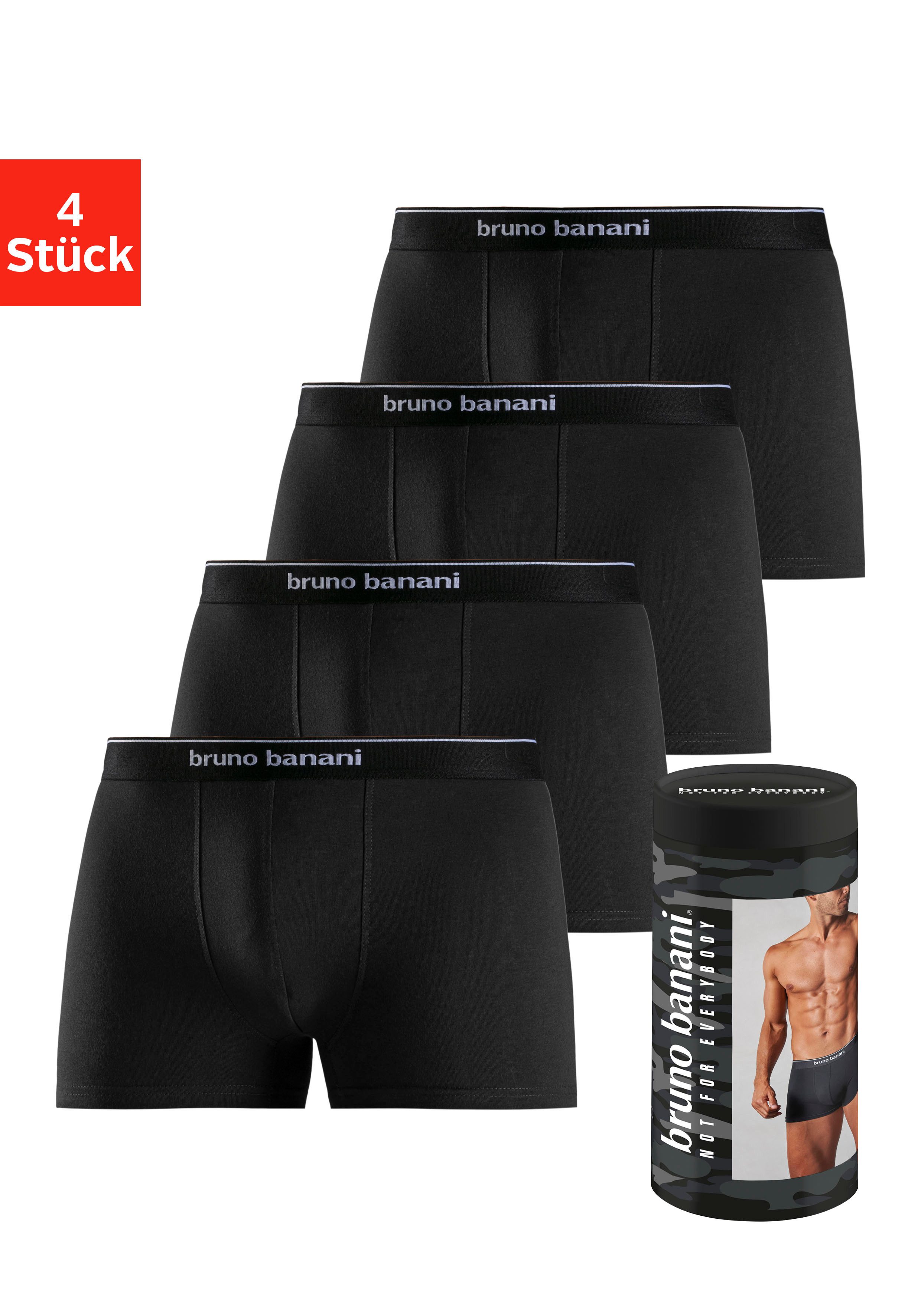 Bruno Banani Boxer Боксерські чоловічі труси, боксерки für Herren (Dose, 4-St) in der Dose verpackt