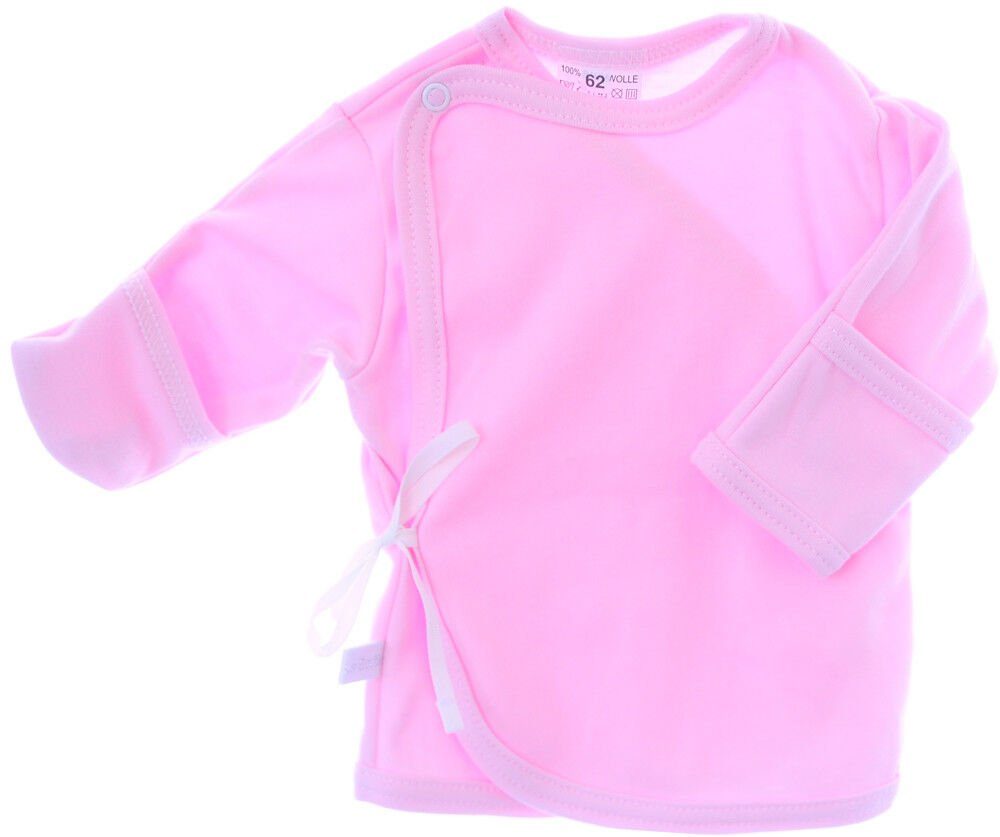 La Bortini Wickelshirt Baby Wickelhemdchen Flügelshirt für Neugeborene aus reiner Baumwolle, 44 50 56 62 68