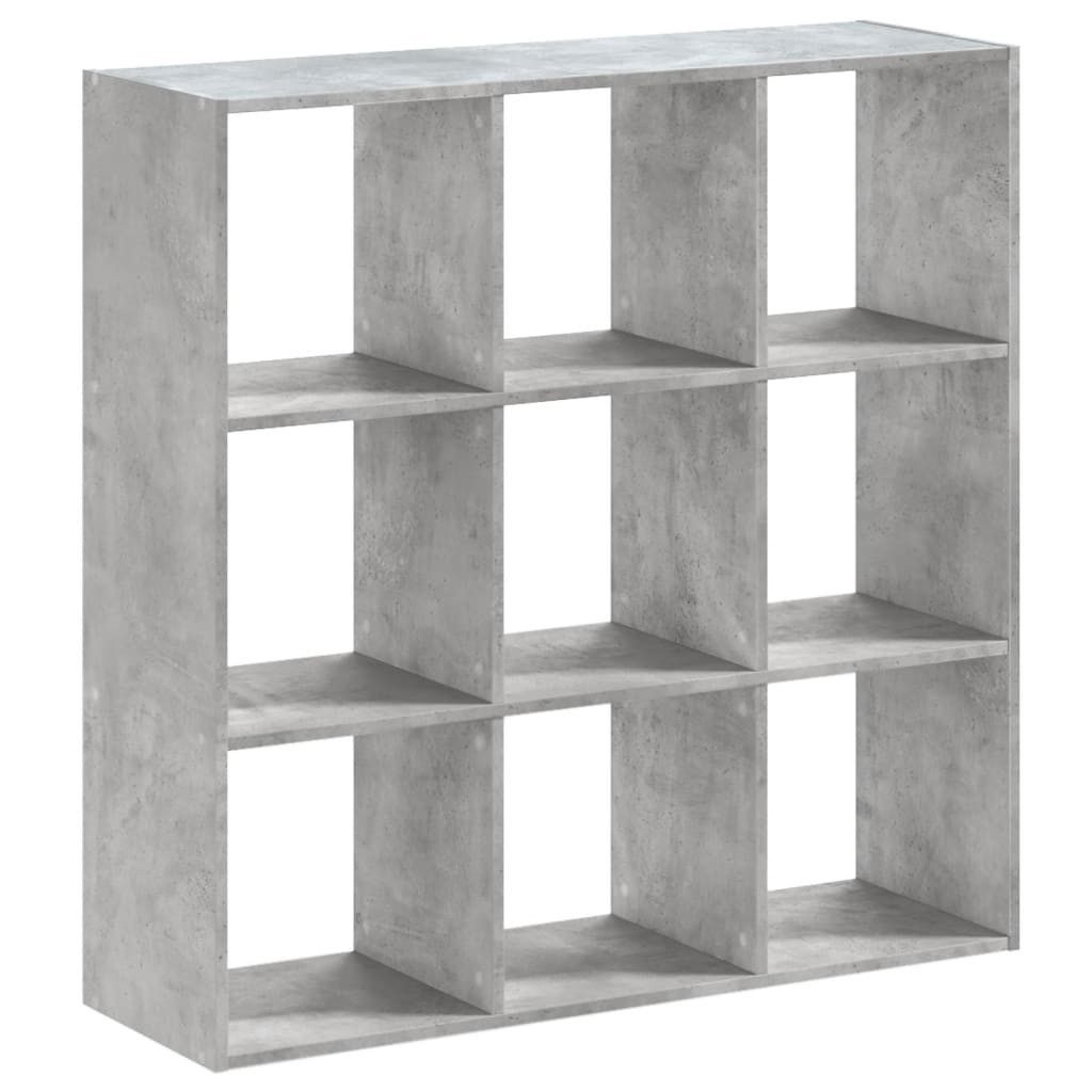 vidaXL Bücherregal 102 x 32 x 102 cm Bücherregal Standregal Bodenregal Betongrau 102x32x1
