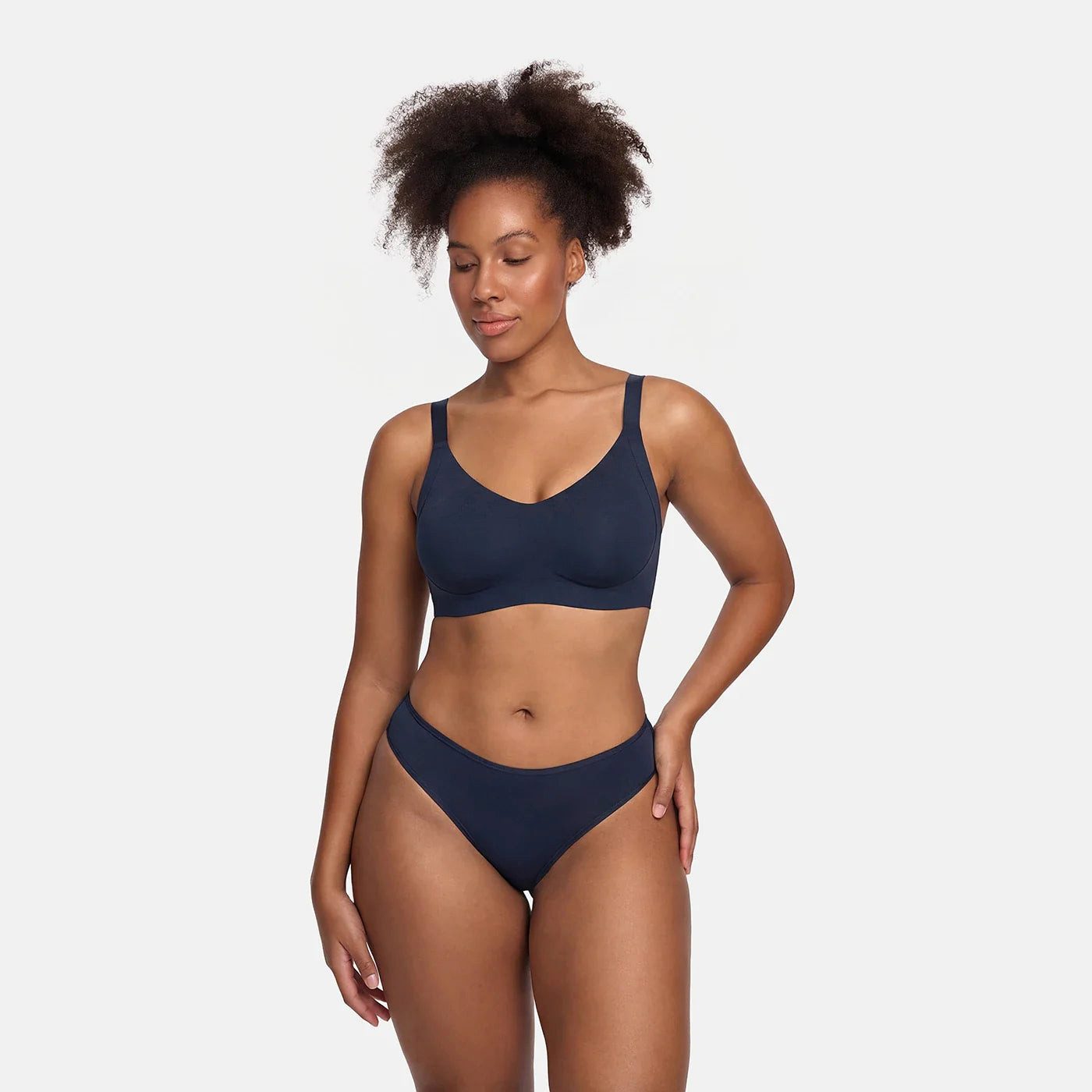 cfab (creamy fabrics) Tanga Tanga, 3er Pack-Navy Blue-3XL