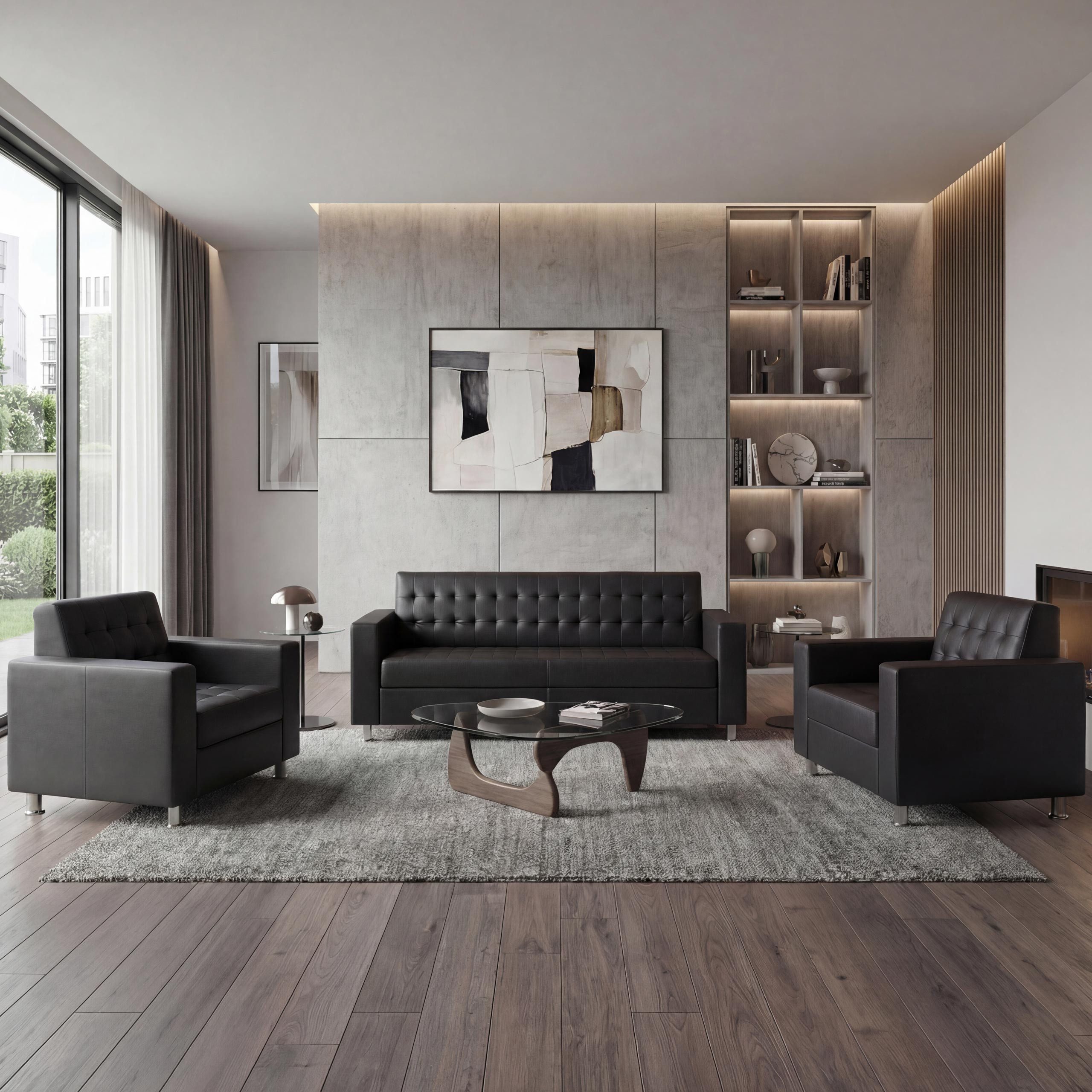 MCW Wohnlandschaft Pori-3-1-1, Set, Bodenschonende Kunststoff-Gleiter