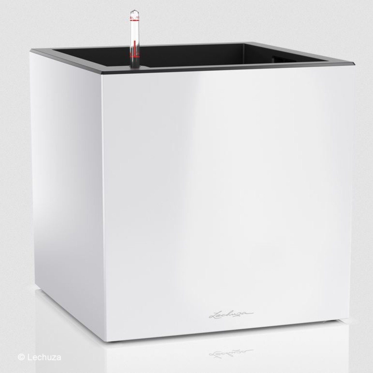 Lechuza® Pflanzkübel Pflanzgefäß Canto Premium 40 low weiß hochglanz