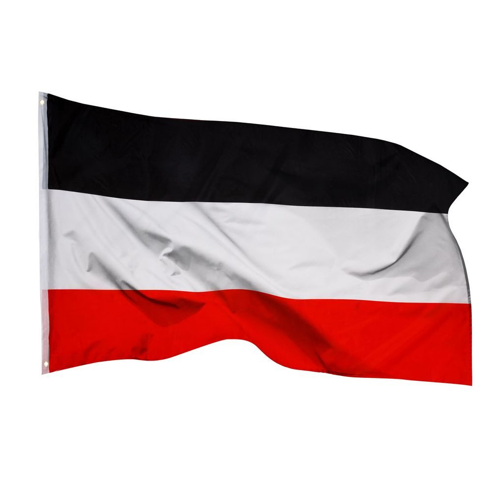 PHENO FLAGS Flagge Deutsches Kaiserreich Flagge, 90x150cm, Deutschland 1870-1919 (Wetterfeste schwarz weiß rote Flagge), mit Doppelnaht und Metallösen