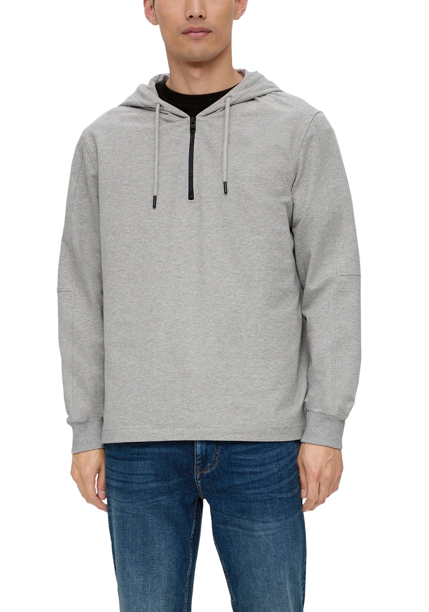 grey Kapuze mit melange Kapuzensweatshirt s.Oliver