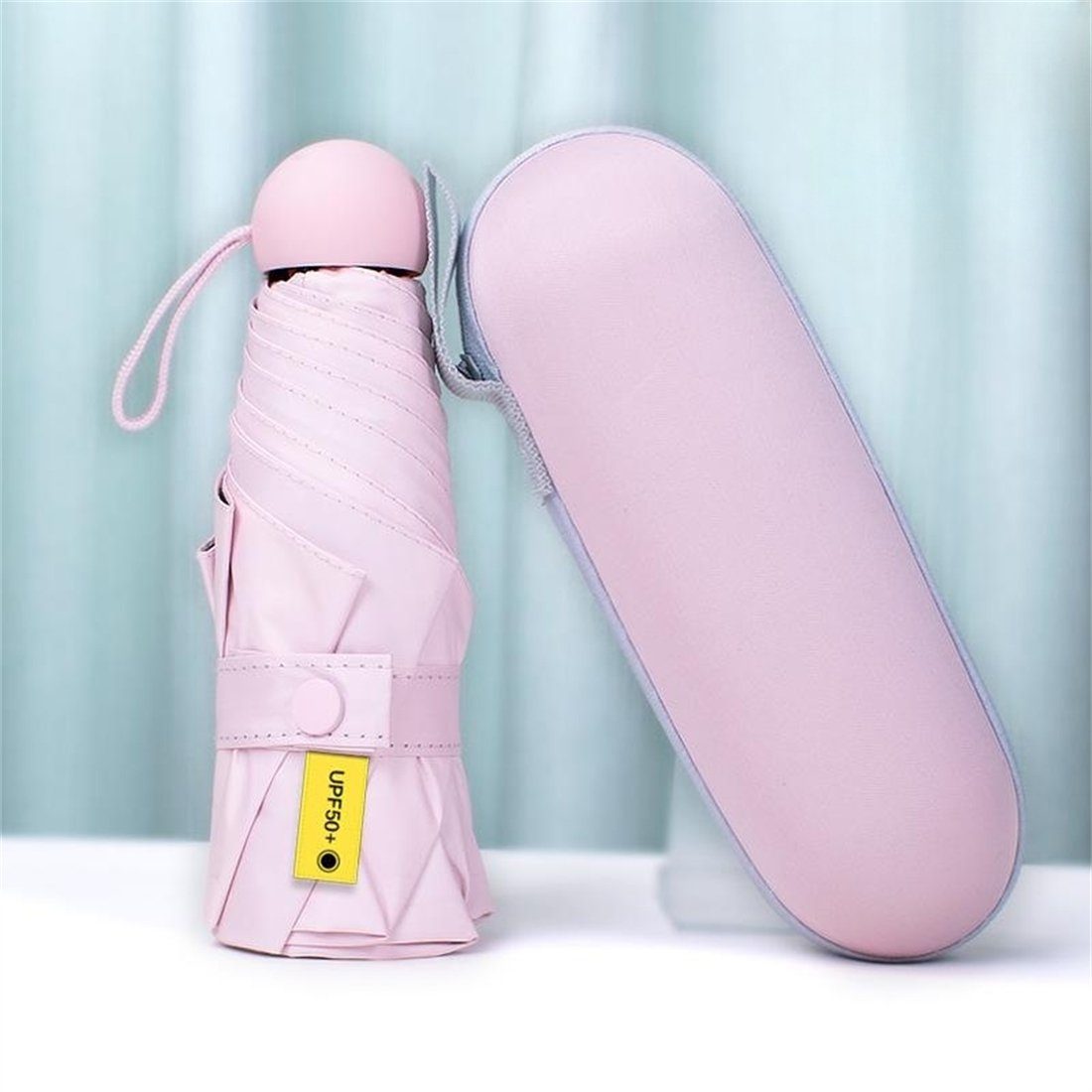 YOOdy~ Taschenregenschirm Taschenschirme damen sonnenschirm Mini UV-Schutz Rosa Regen winzig klein schützt unterwegs und für Sonnenschutz für Regenschirm, vor Sonne