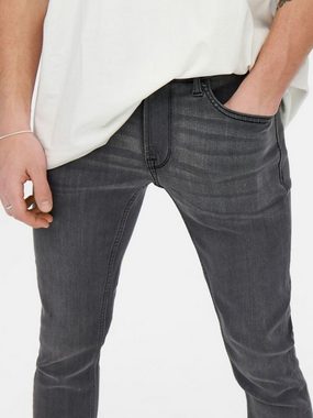 ONLY & SONS Slim-fit-Jeans Skinny Fit Jeans Denim Hose Stretch Pants ONSWARP Tapered Trousers (1-tlg) 3964 in Grau
