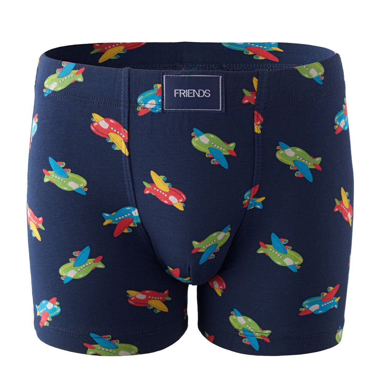 Friends Boxershorts FRIENDS Jungen Boxershorts Flugzeug Unterhose dunkelblau