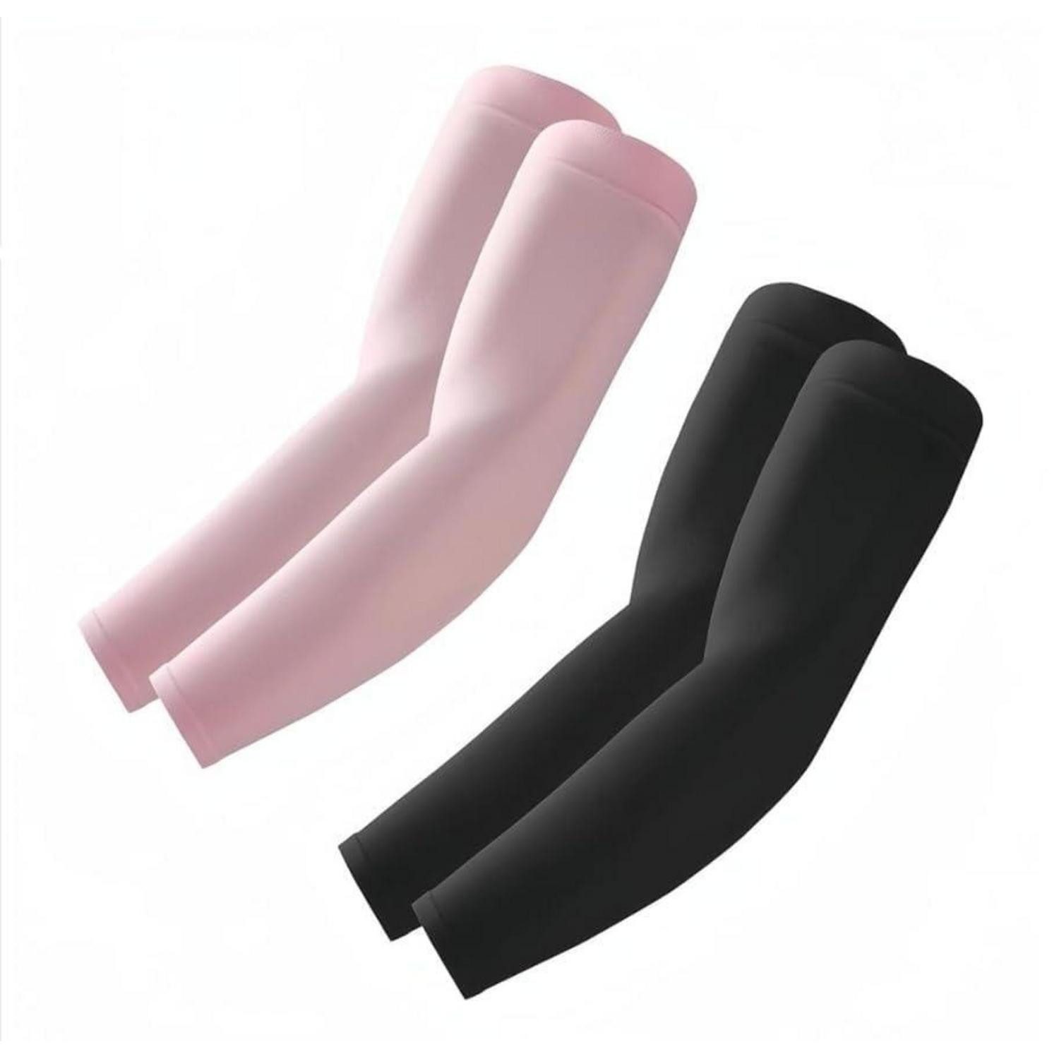 LuxusKollektion Armstulpen Armstulpen Damen Herren UV Schutz Schwarz Rosa