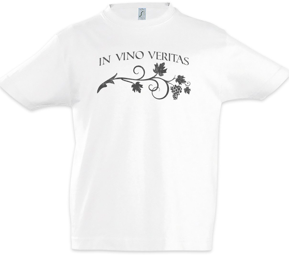 Print-Shirt In Vino Veritas Kinder T-Shirt Alkaios TV Series Quote Zitat Winzer