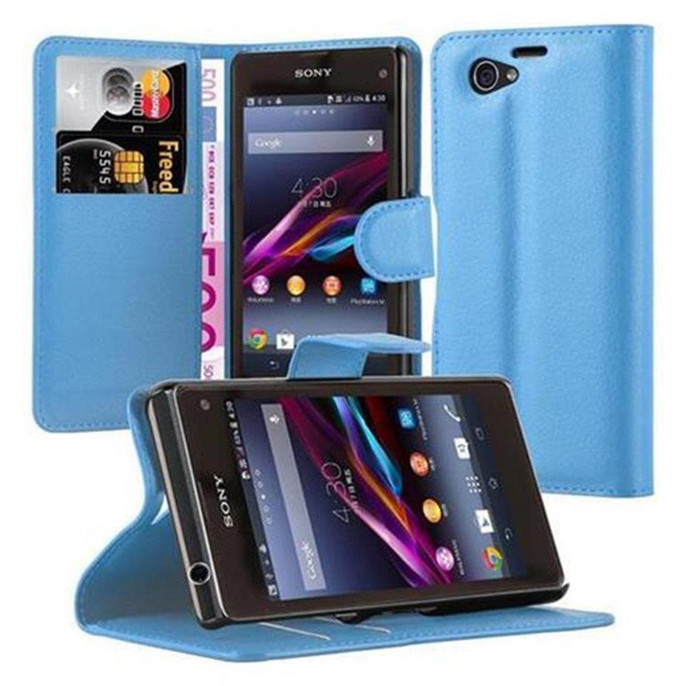 Cadorabo Handyhülle für Sony Xperia Z1 COMPACT Hülle Sony Xperia Z1 COMPACT, Hülle Schutzhülle mit Standfunktion, Kartenfach und Magnetverschluss